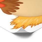 Henne auf einem Nestplakat Poster (Ecke)