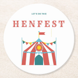 Henne-Fest-Papieruntersetzer Runder Pappuntersetzer