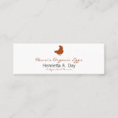 Henne [Huhn, Bauer, Bio Eier] Mini Visitenkarte (Vorderseite)