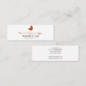 Henne [Huhn, Bauer, Bio Eier] Mini Visitenkarte (Vorne/Hinten)