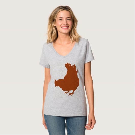 Henne [Huhn, Bauer, Bio Eier] T-Shirt (Vorderseite Vollansicht)
