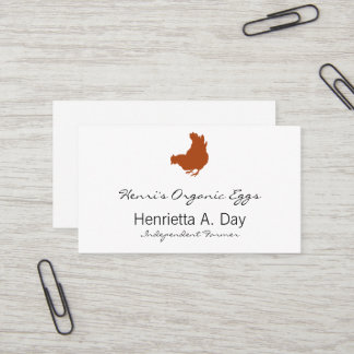 Henne [Huhn, Bauer, Bio Eier] Visitenkarte
