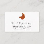 Henne [Huhn, Bauer, Bio Eier] Visitenkarte (Vorderseite)