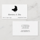 Henne [Huhn, Bauer, Bio Eier] Visitenkarte (Vorne/Hinten)