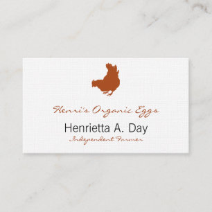Henne [Huhn, Bauer, Bio Eier] Visitenkarte