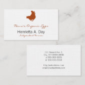 Henne [Huhn, Bauer, Bio Eier] Visitenkarte (Vorne/Hinten)