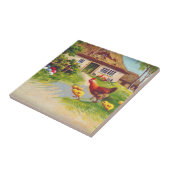 Henne, Hühner und Ostereier Fliese (Seite)