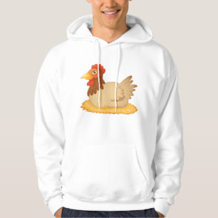 Henne Lay on Eggs Mens Hoodie