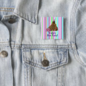 Henne-NachtParty-Henne-Quadrat-Knopf-Button Button (Beispiel)