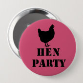 "Henne-Party" Abzeichen Button (Vorne & Hinten)