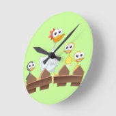 Henne-u. Huhn-Uhr Runde Wanduhr (Winkel)