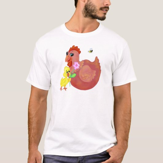 Henne u. Küken T-Shirt (Vorderseite)