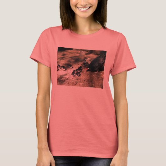 Henne und Baby Chicks Shirt (Vorderseite)