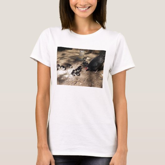 Henne und Baby Chicks Shirt (Vorderseite)