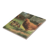 Henne und Küken Fliese (Seite)