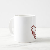 Henne-und Küken-Pixel-Kunst-Tasse Kaffeetasse (Vorderseite Links)