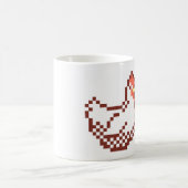 Henne-und Küken-Pixel-Kunst-Tasse Kaffeetasse (Mittel)