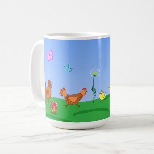 Henne und Küken Tasse (Vorderseite Links)