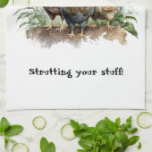 Henne und Roosters Geschirrtuch (Gefaltet)