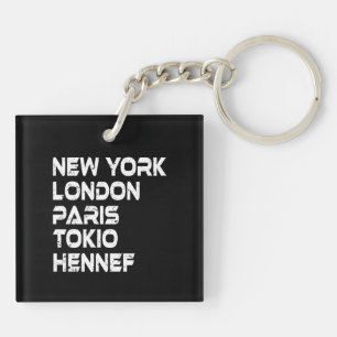 Hennef New York London Tokio Paris Anhänger Schlüsselanhänger