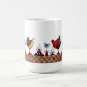 Hennen in einer Reihe - Tasse (Mittel)