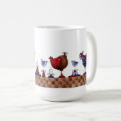 Hennen in einer Reihe - Tasse (VorderseiteRechts)