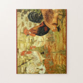 Hennen und Hennen im Gartenpuzzle Puzzle (Vertikal)
