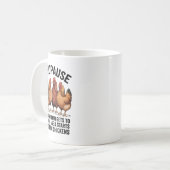 Hennenpause Lustige Hühner-Mutter Sammler-Meme _1  Kaffeetasse (Vorderseite Links)