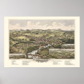 Henniker, NH Panoramic Map - 1889 Poster (Vorne)