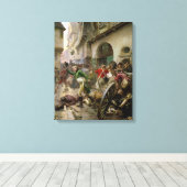 Henri de La Rochejaquelein im Kampf gegen Leinwanddruck (Insitu (Holzboden))