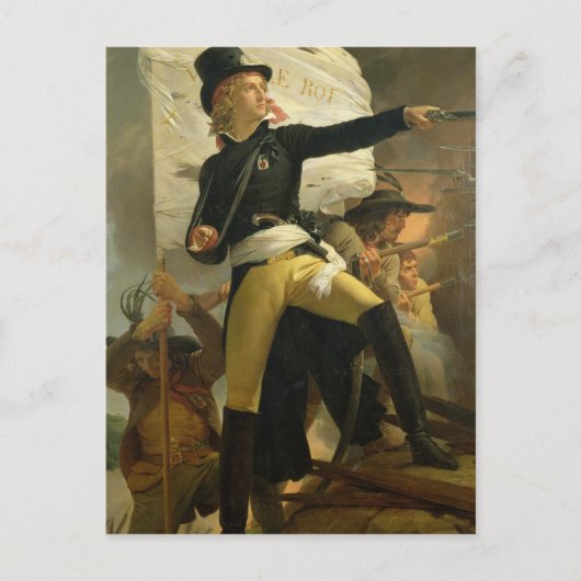 Henri de La Rochejaquelein , Leiter der Postkarte (Vorderseite)