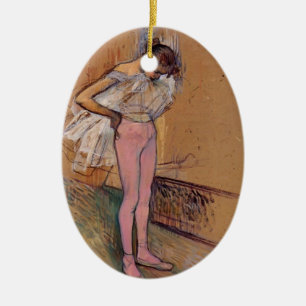 Henri de Lautrec- Dancer, der ihre Strumpfhosen Keramikornament