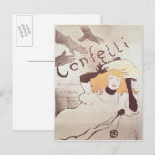 Henri de Toulouse-Lautrec | Confetti, 1893 Postkarte (Vorne/Hinten)