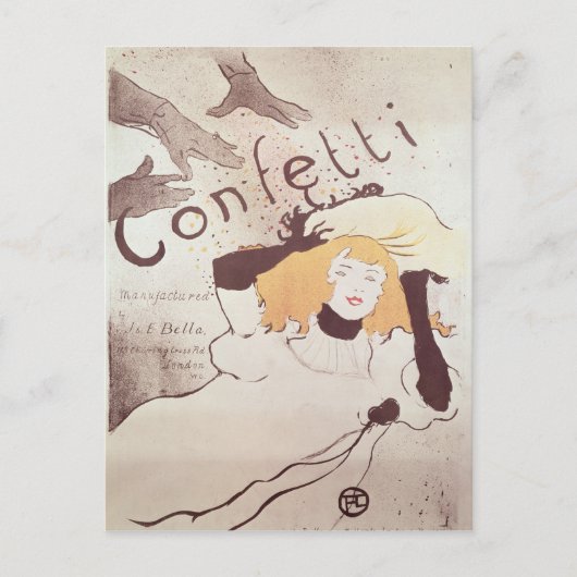 Henri de Toulouse-Lautrec | Confetti, 1893 Postkarte (Vorderseite)