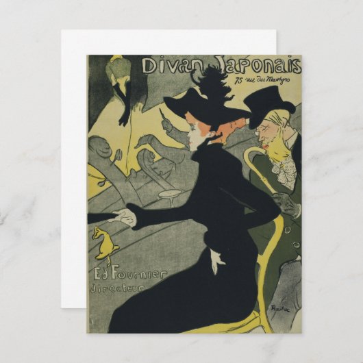 Henri De Toulouse Lautrec - Divan Japonais Dankeskarte (Vorne/Hinten)