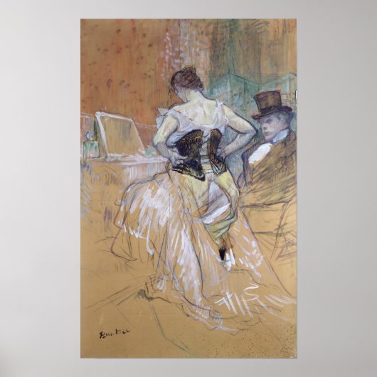 Henri de Toulouse-Lautrec | Frau auf ihrer Toilett Poster (Vorne)