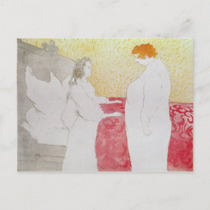 Henri de Toulouse-Lautrec   Frau im Bett, Profil Postkarte
