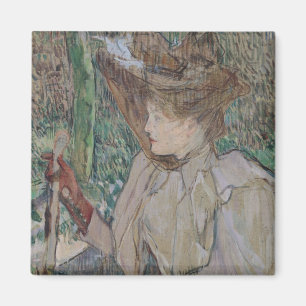 Henri de Toulouse-Lautrec   Frau mit Handschuhen,  Magnet