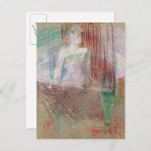 Henri de Toulouse-Lautrec | Hinter stehende Frau Postkarte (Vorne/Hinten)