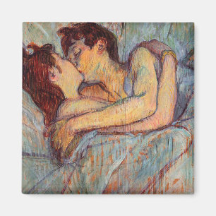 Henri de Toulouse Lautrec - im Bed the Kiss Magnet