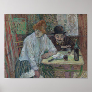 Henri de Toulouse-Lautrec - Im Café La Mie Poster