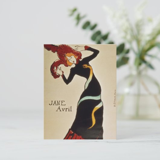 Henri de Toulouse-Lautrec | Jane Avril 1899 Postkarte (Stehend Vorderseite)