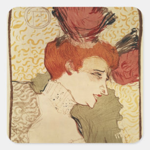 Henri de Toulouse-Lautrec Mlle. Marcelle Lender, Quadratischer Aufkleber