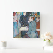 Henri de Toulouse-Lautrec | Moulin de la Galette Quadratische Wanduhr (Zuhause)