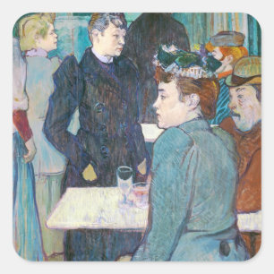 Henri de Toulouse-Lautrec   Moulin de la Galette Quadratischer Aufkleber