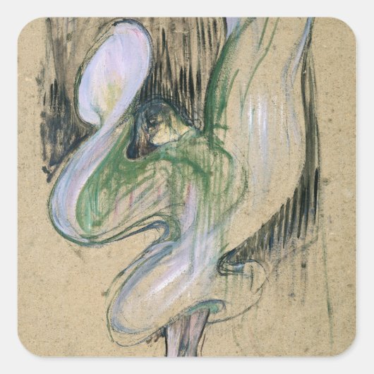 Henri de Toulouse-Lautrec | Studie für Loie Fuller Quadratischer Aufkleber (Vorderseite)