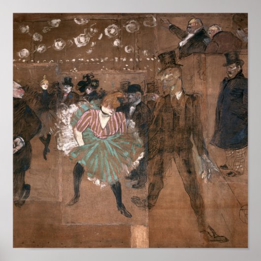 Henri de Toulouse-Lautrec | Tanzen auf der Route Poster (Vorne)