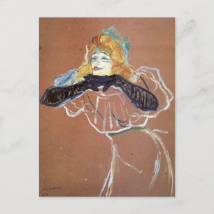 Henri de Toulouse-Lautrec- Yvette Guibert singen Postkarte