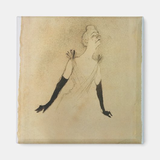 Henri de Toulouse-Lautrec | Yvette Guilbert, 1894 Magnet (Vorne)