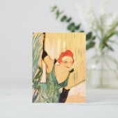 Henri de Toulouse-Lautrec: Yvette Guilbert Postkarte (Stehend Vorderseite)